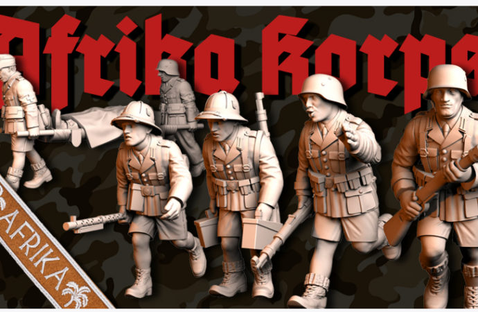 28mm Akrika Korps Figures